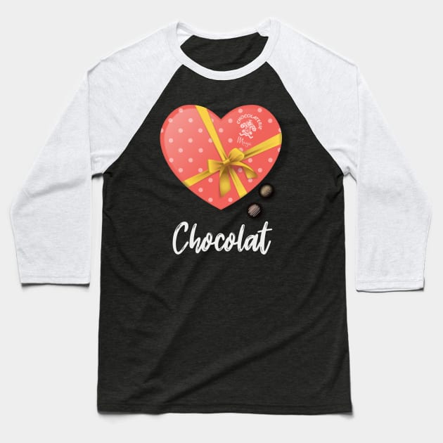 Chocolat - Alternative Movie Poster Baseball T-Shirt by MoviePosterBoy